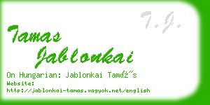 tamas jablonkai business card